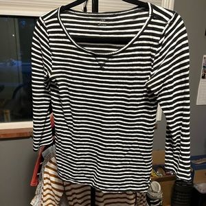 Blue and white stripped shirt from J crew S